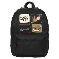 Palestine Olives Watermelon Orange Falasteen Palestinian 16 in Basic Backpack