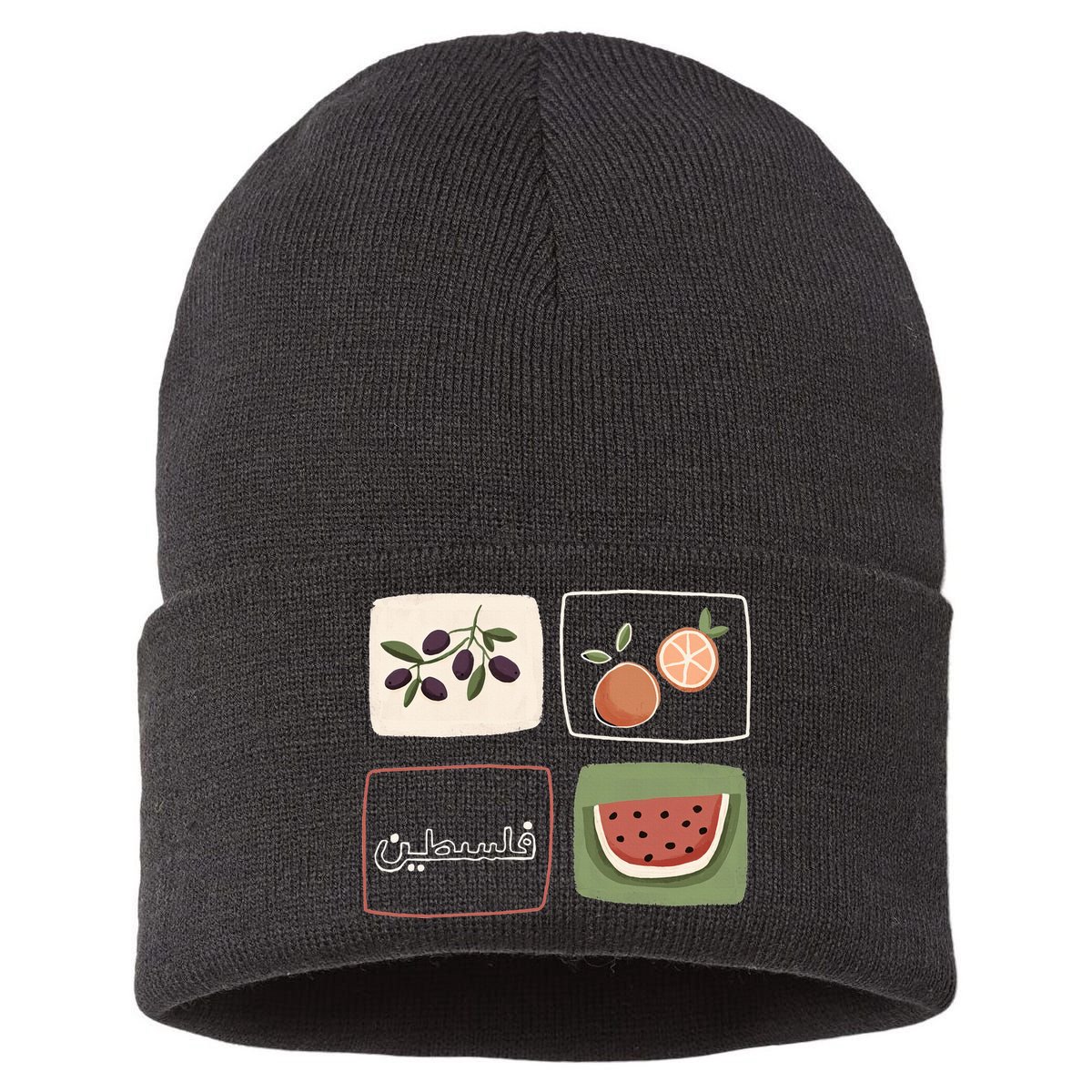 Palestine Olives Watermelon Orange Falasteen Palestinian Sustainable Knit Beanie