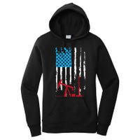 Patriotic Oilfield Worker Oilman Oil Rig Drilling US Flag Women's Pullover Hoodie