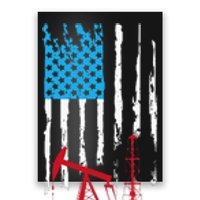 Patriotic Oilfield Worker Oilman Oil Rig Drilling US Flag Poster