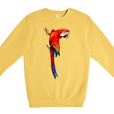 Parrot On Wall Premium Crewneck Sweatshirt