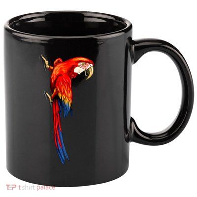 Parrot On Wall 11oz C Handle Ceramic Mug