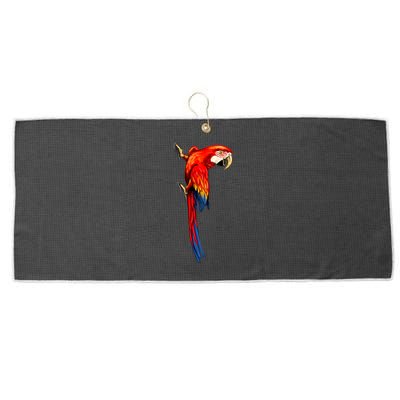 Parrot On Wall Large Microfiber Waffle Golf Towel