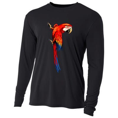 Parrot On Wall Cooling Performance Long Sleeve Crew