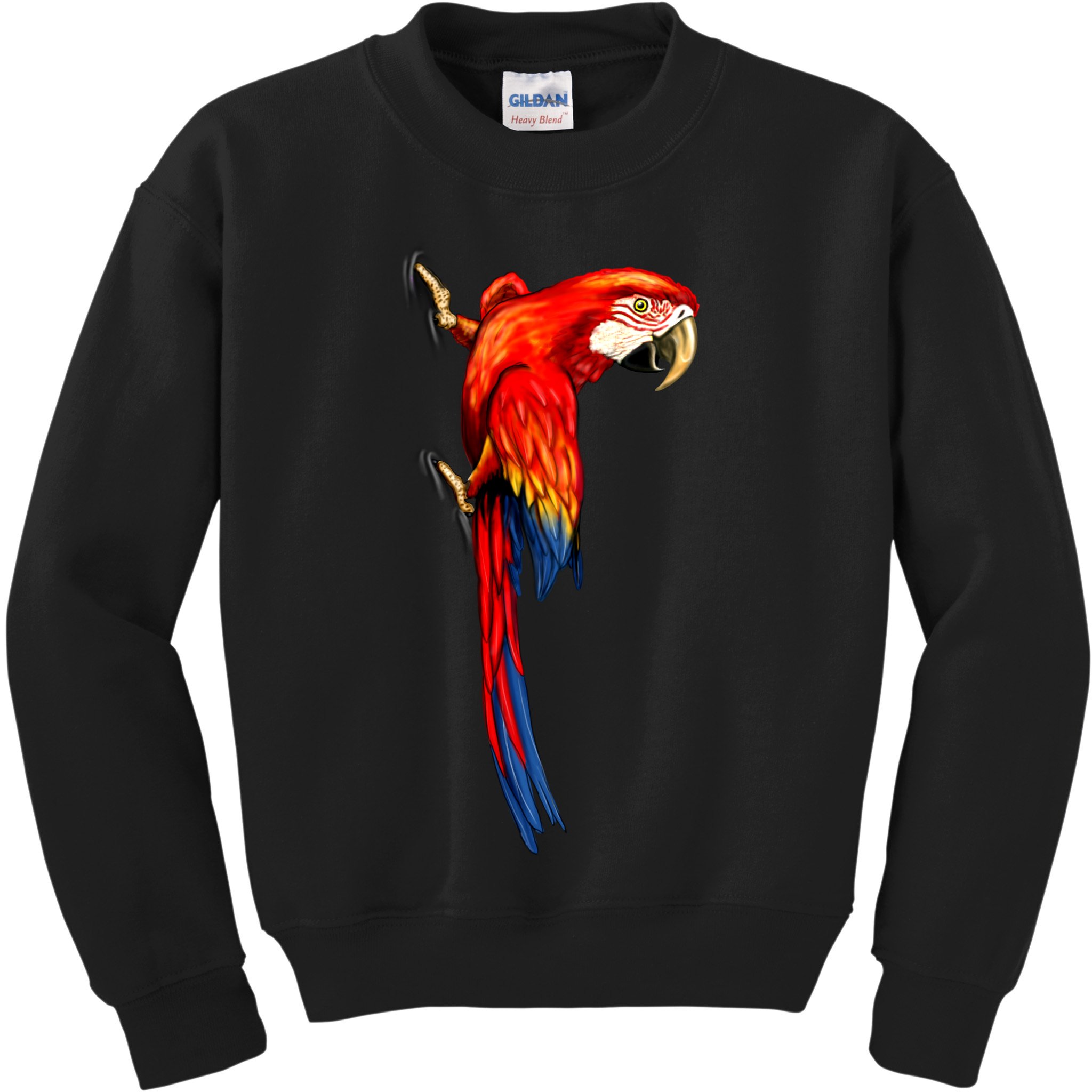 Parrot On Wall Kids Sweatshirt