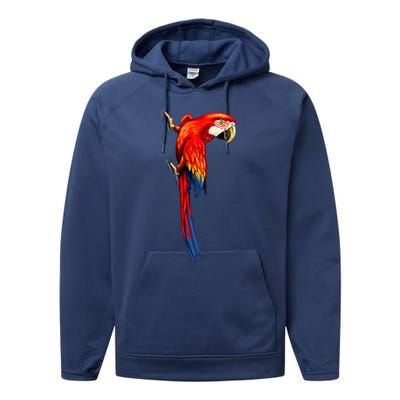 Parrot On Wall Performance Fleece Hoodie