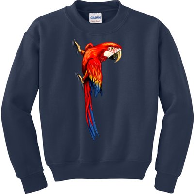 Parrot On Wall Kids Sweatshirt