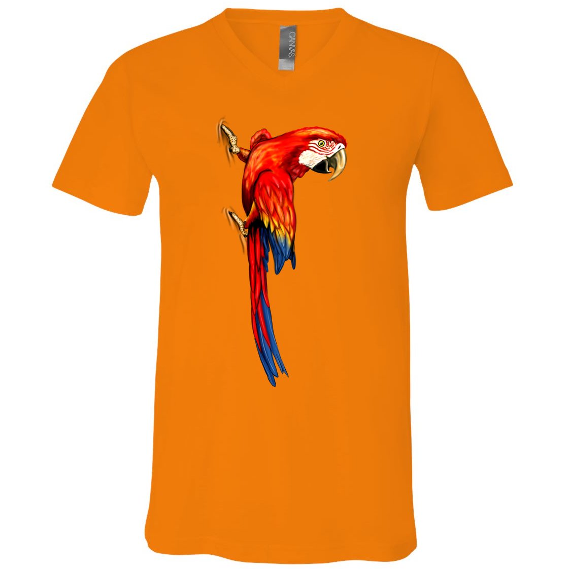Parrot On Wall V-Neck T-Shirt