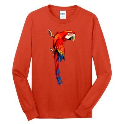 Parrot On Wall Tall Long Sleeve T-Shirt