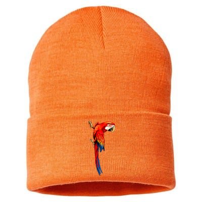 Parrot On Wall Sustainable Knit Beanie