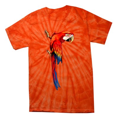 Parrot On Wall Tie-Dye T-Shirt