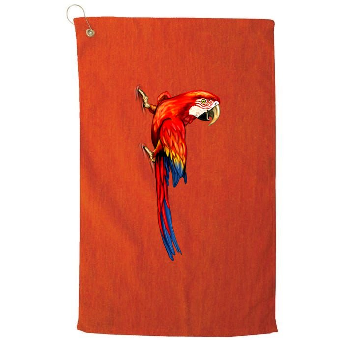 Parrot On Wall Platinum Collection Golf Towel