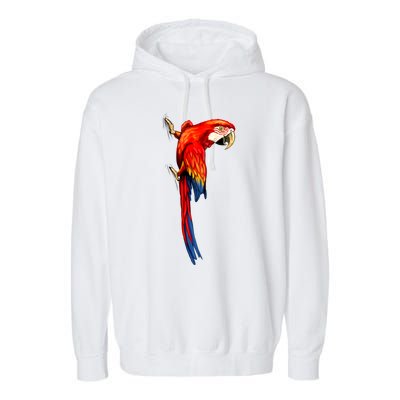 Parrot On Wall Garment-Dyed Fleece Hoodie