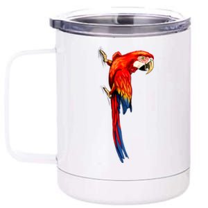 Parrot On Wall 12 oz Stainless Steel Tumbler Cup