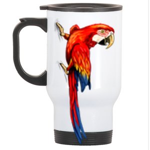 Parrot On Wall Stainless Steel Travel Mug