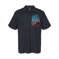 Patriotic Oilfield Worker Oilman Oil Rig Drilling US Flag Softstyle Adult Sport Polo