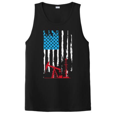 Patriotic Oilfield Worker Oilman Oil Rig Drilling US Flag PosiCharge Competitor Tank