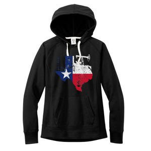 Patriotic Oilfield Worker Oilman Oil Rig Drilling Texas Women's Fleece Hoodie