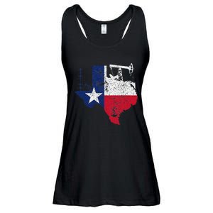 Patriotic Oilfield Worker Oilman Oil Rig Drilling Texas Ladies Essential Flowy Tank