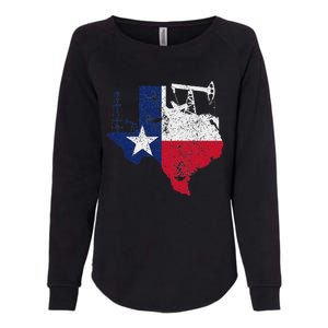 Patriotic Oilfield Worker Oilman Oil Rig Drilling Texas Womens California Wash Sweatshirt