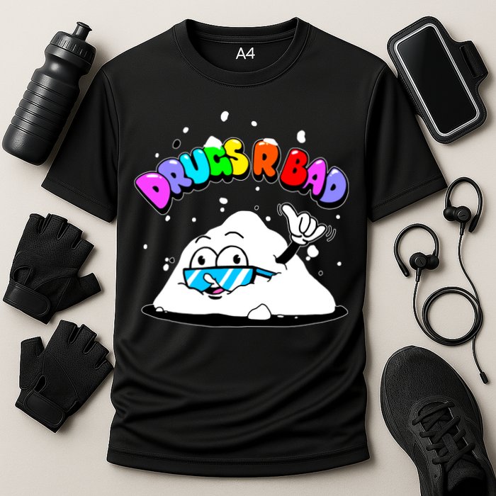 Powder Aint Cool Drugs Are Bad Cooling Performance Crew T-Shirt