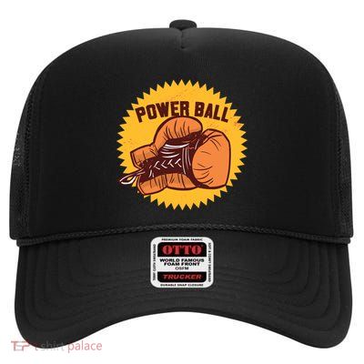Power Ball Boxing Glove High Crown Mesh Back Trucker Hat