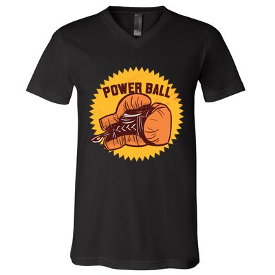 Power Ball Boxing Glove V-Neck T-Shirt