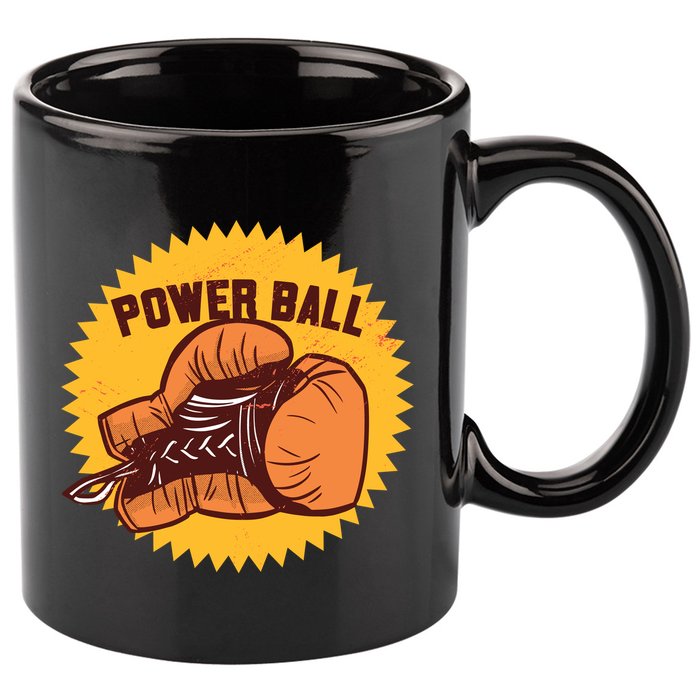 Power Ball Boxing Glove 11oz C Handle Ceramic Mug