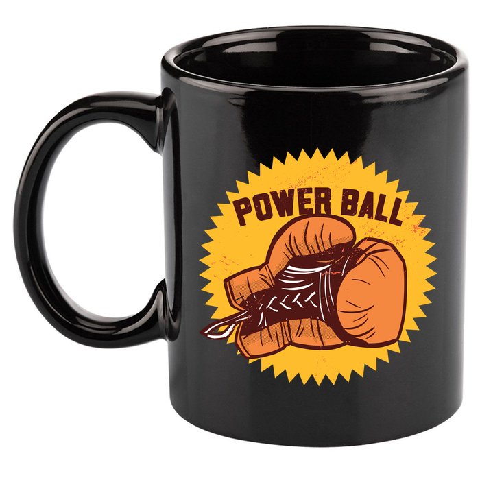 Power Ball Boxing Glove 11oz C Handle Ceramic Mug