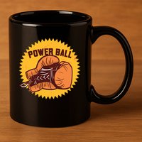 Power Ball Boxing Glove 11oz C Handle Ceramic Mug