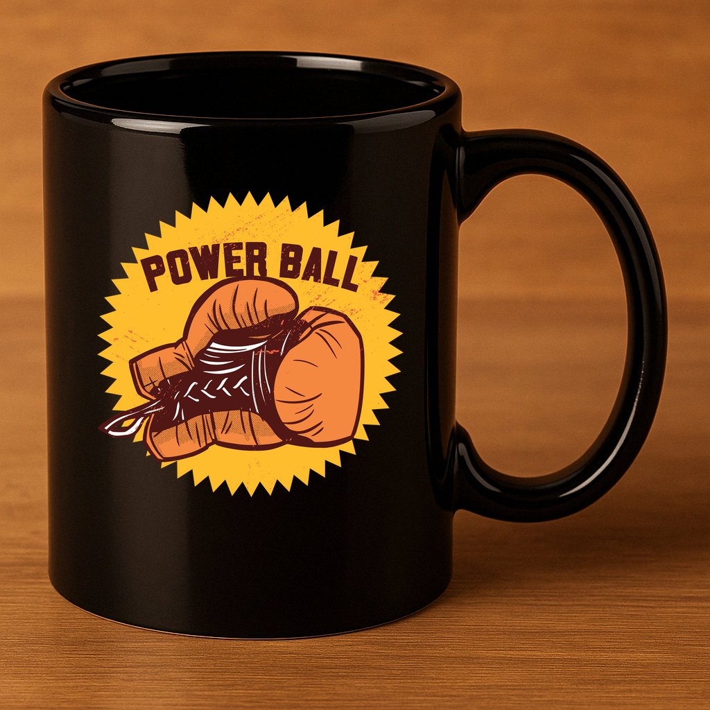 Power Ball Boxing Glove 11oz C Handle Ceramic Mug
