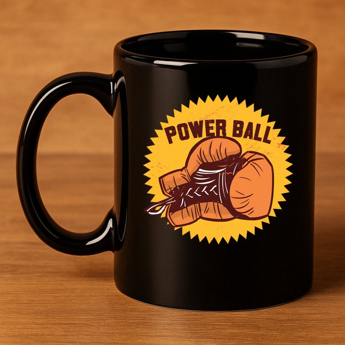 Power Ball Boxing Glove 11oz C Handle Ceramic Mug