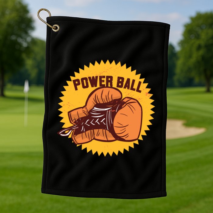 Power Ball Boxing Glove Golf Towel