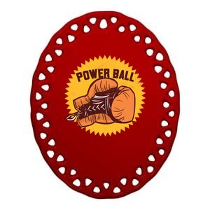 Power Ball Boxing Glove Ceramic Oval Ornament