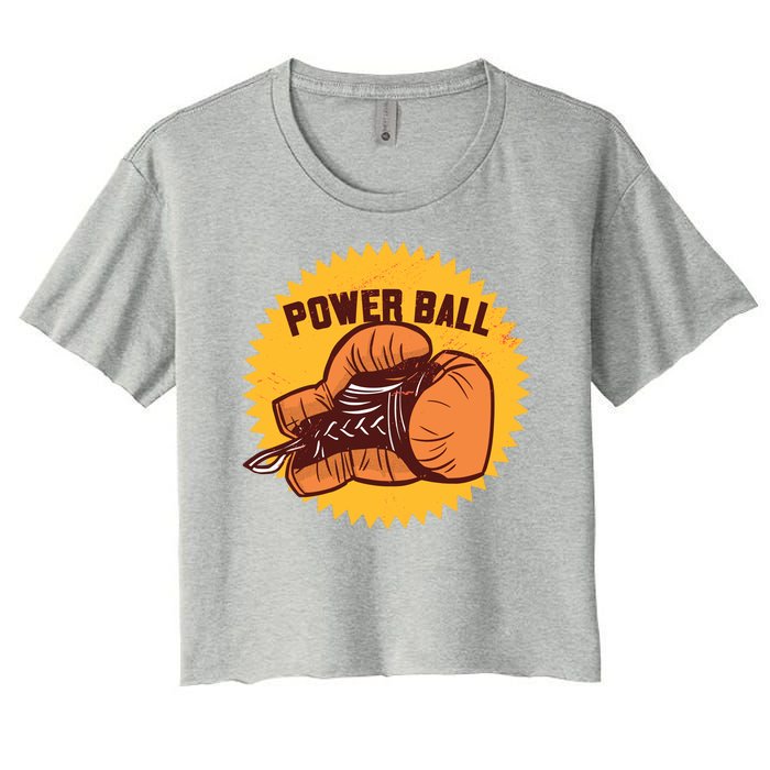 Power Ball Boxing Glove Women's Crop Top Tee