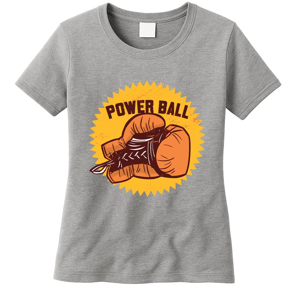 Power Ball Boxing Glove Womens T-Shirt