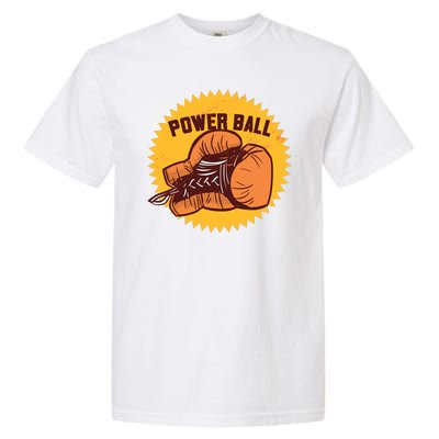 Power Ball Boxing Glove Garment-Dyed Heavyweight T-Shirt