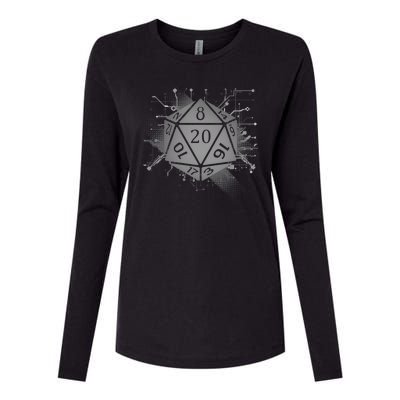 Power D20 Graphic Womens Cotton Relaxed Long Sleeve T-Shirt