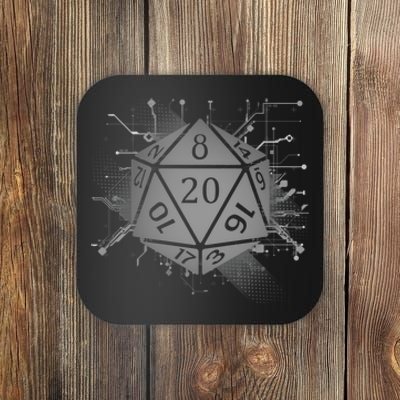 Power D20 Graphic Coaster