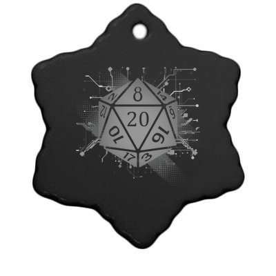 Power D20 Graphic Ceramic Star Ornament