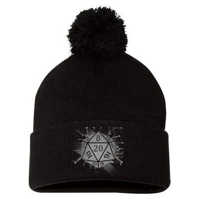 Power D20 Graphic Pom Pom 12in Knit Beanie