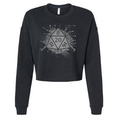 Power D20 Graphic Cropped Pullover Crew