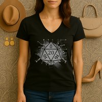 Power D20 Graphic Women's V-Neck T-Shirt
