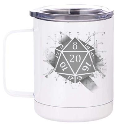 Power D20 Graphic 12 oz Stainless Steel Tumbler Cup