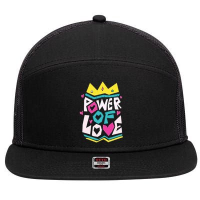 Power Of Love 7 Panel Mesh Trucker Snapback Hat