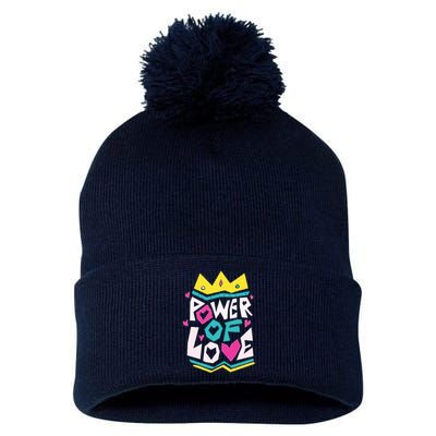 Power Of Love Pom Pom 12in Knit Beanie