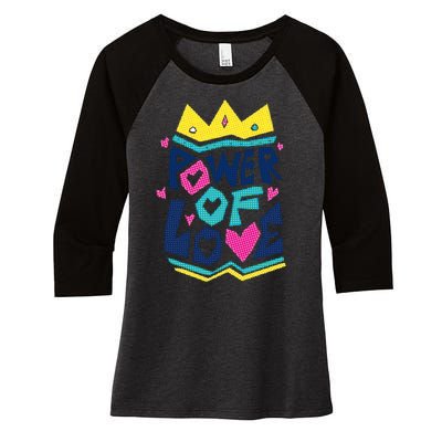 Power Of Love Women's Tri-Blend 3/4-Sleeve Raglan Shirt