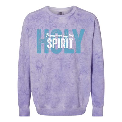 Powered By The Holy Spirit Colorblast Crewneck Sweatshirt