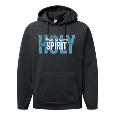 Powered By The Holy Spirit Performance Fleece Hoodie