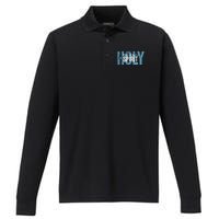 Powered By The Holy Spirit Performance Long Sleeve Polo